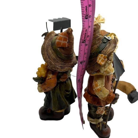 Scarecrow Shelf Sitter Figurine Set 3 Harvest Fall Thanksgiving Decor Charming - Picture 6 of 15